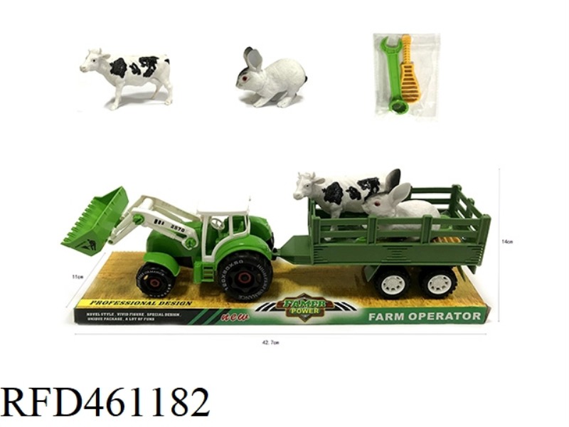 SLIDE TO DISASSEMBLE 2 COWS ON THE FARMER'S CAR RABBIT