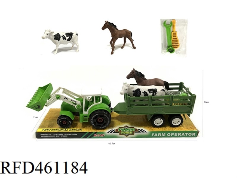 SLIDE TO DISASSEMBLE 2 COWS ON THE FARMER'S CAR HORSE