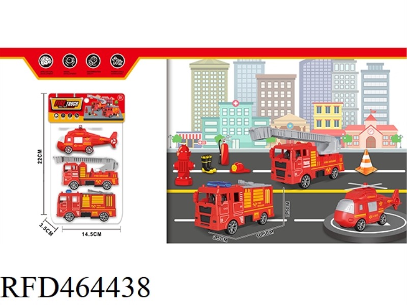 3 SLIDING FIRE ENGINES