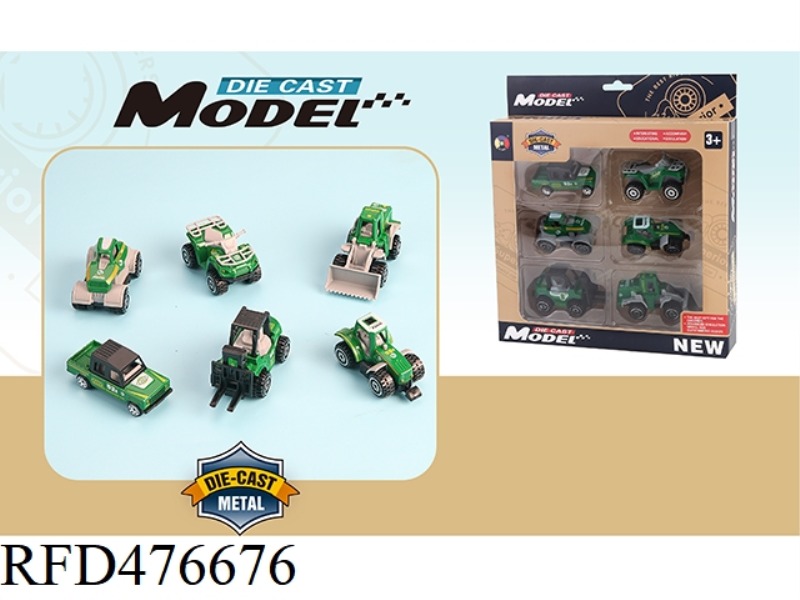6 SIMULATION ALLOY FARMER CARS (GLIDING)