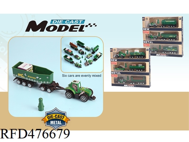 3 FARM FARMER CARTS WITH TRAILER TRANSPORT (SLIDING) 2 MIXED PACKS