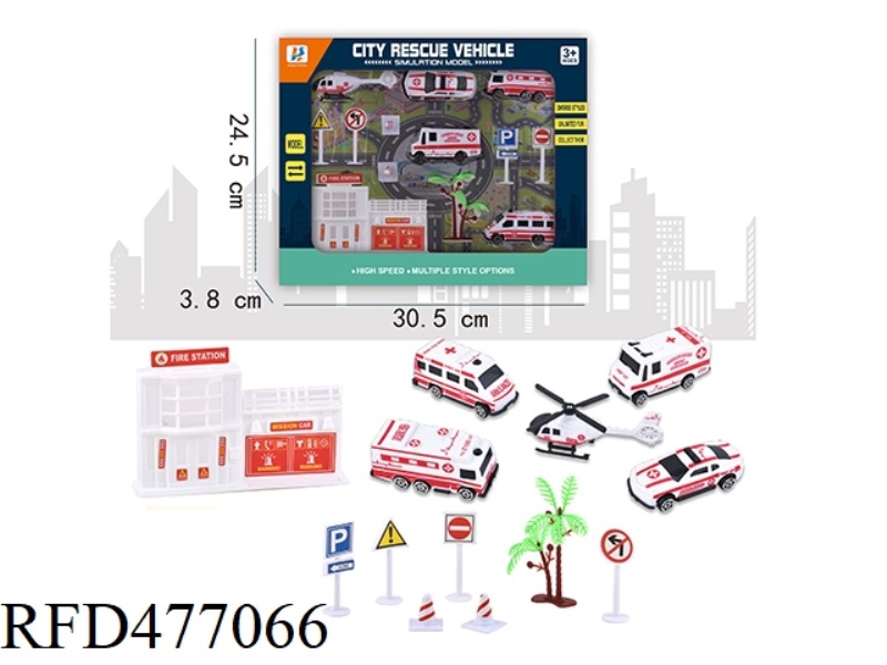 URBAN TAXI AMBULANCE SET 13PCS