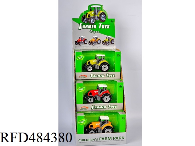 ALLOY SLIDING FARMER CAR 12PCS