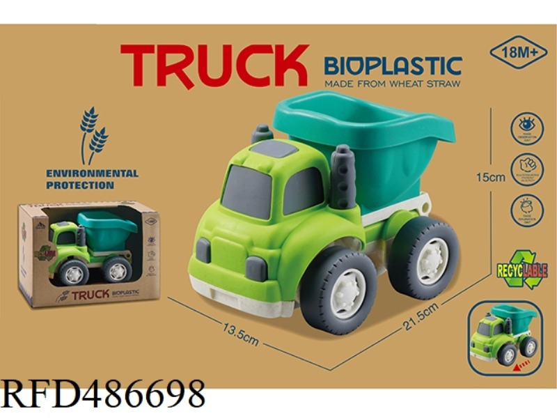 CARTOON STRAW TRUCK. - SLIDE