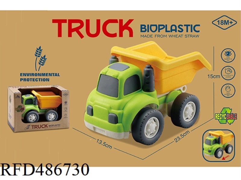 CARTOON STRAW TRUCK. - SLIDE