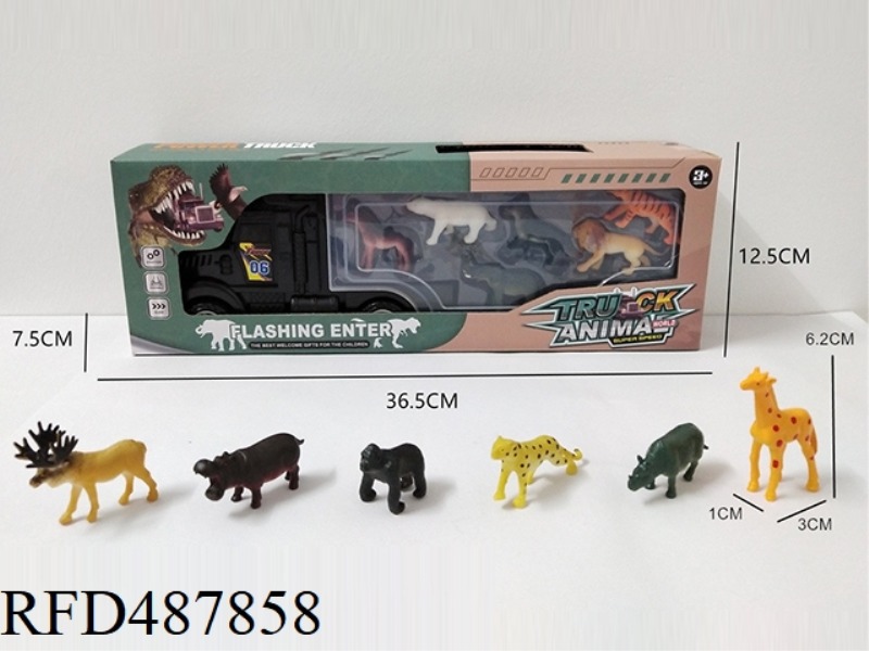SIX ANIMALS IN A CARGO TRUCK