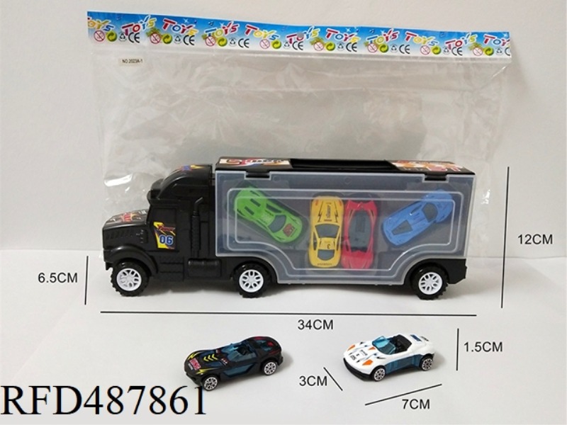 FOUR ALLOY CARS IN THE HOLD - HOLD TRUCK
