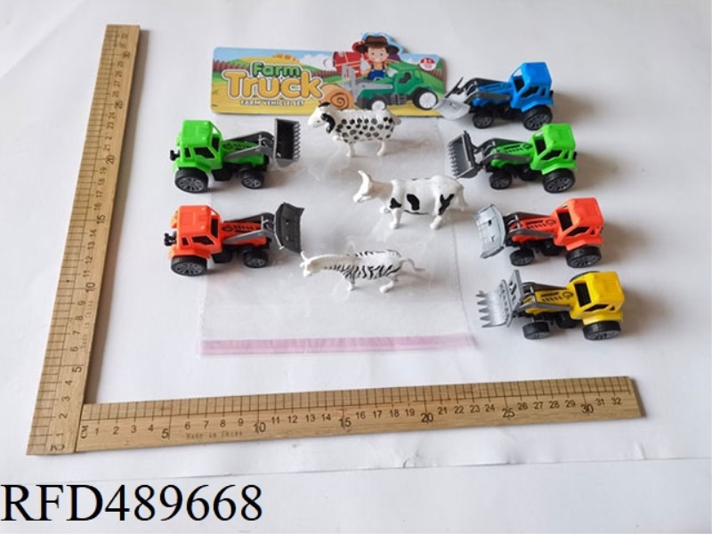 COASTING FARMER'S CART WITH ANIMALS