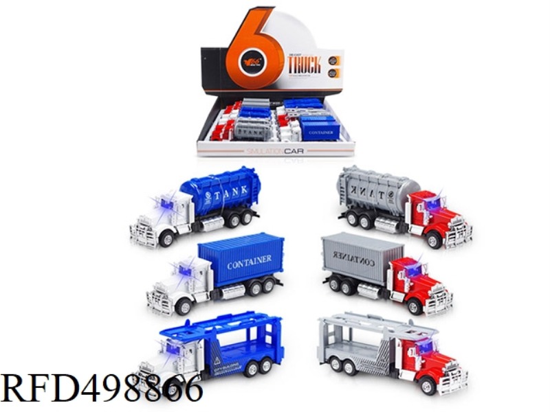 1:68 SLIDING TRAILER WITH LIGHTS AND MUSIC (12 / BOX)