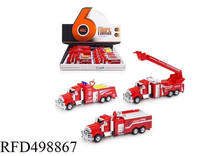 1:68 SLIDING FIRE ENGINE (12 / BOX)