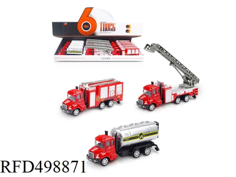 1:66 SLIDING ALLOY FIRE ENGINE (12 UNITS/BOX)