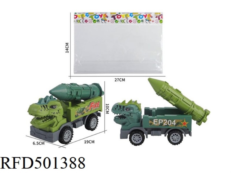 SLIDING DINOSAUR MISSILE CAR