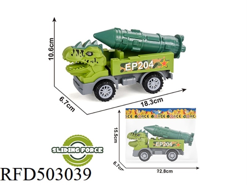 SLIDING DINOSAUR MILITARY VEHICLE