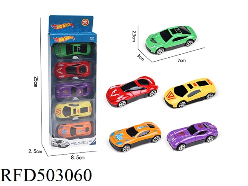 5 SLIDING ALLOY SUPERCARS