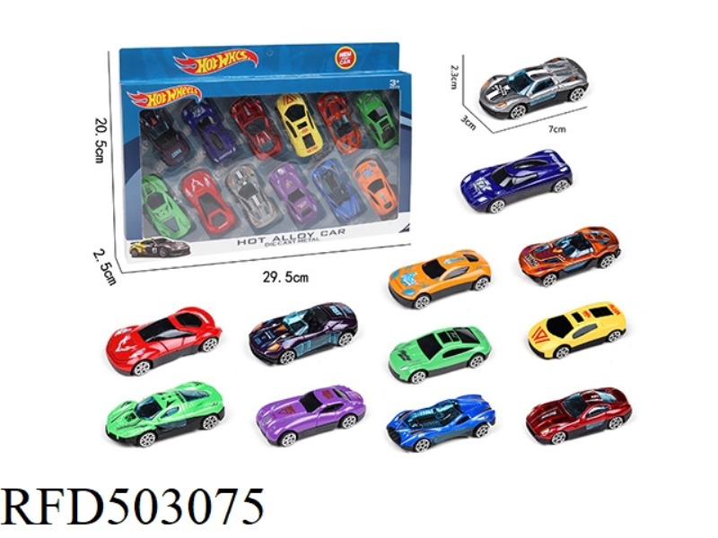 12 SLIDING ALLOY SPORTS CAR