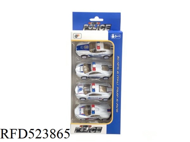 4 TAXI POLICE CAR ALLOY CAR