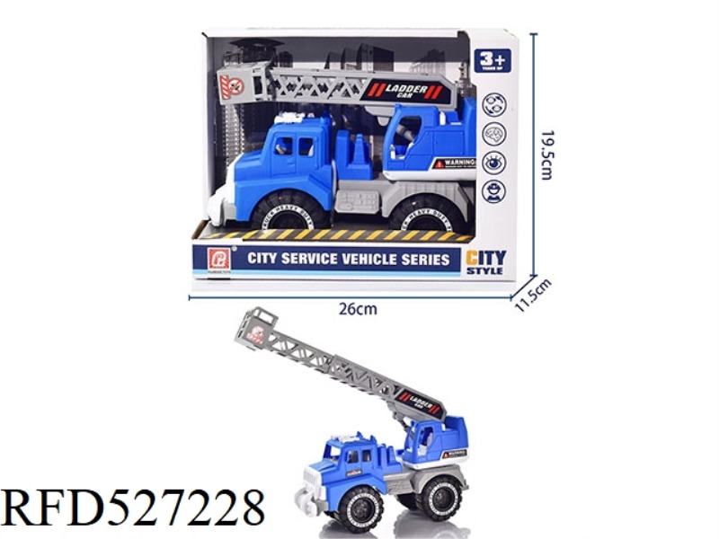 TAXI THE BLUE LADDER TRUCK