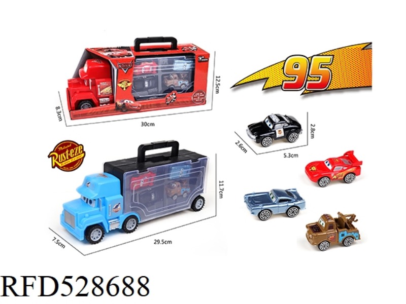 PORTABLE GIFT BOX CONTAINER COASTING TRACTOR VEHICLE 4PCS COASTING CAR GENERAL (AB)