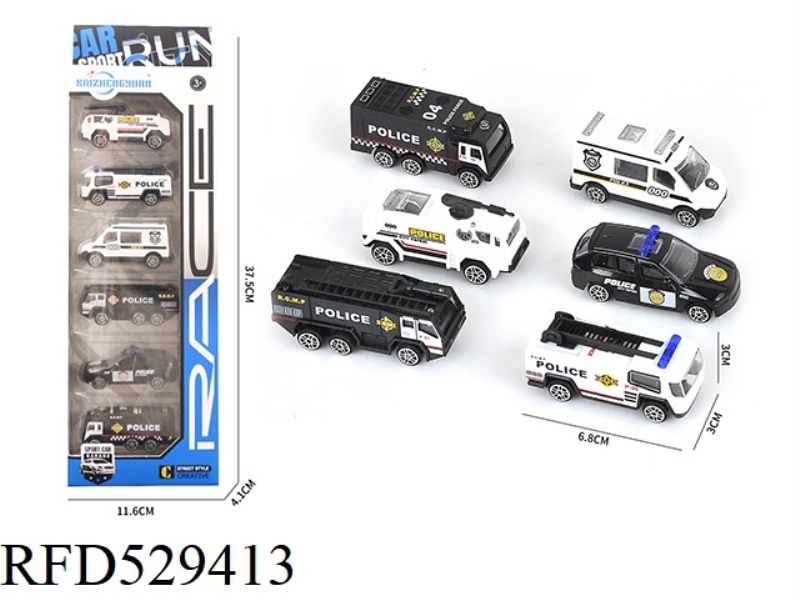 TAXI POLICE PLASTIC CAR
