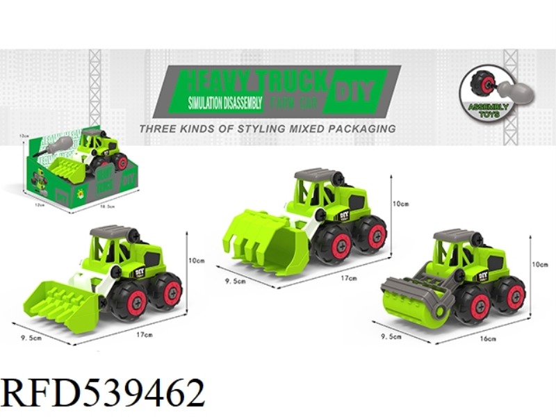 SLIDING DISMOUNTING ENGINEERING VEHICLE (EARTH-MOVING VEHICLE + STRAW-SHOVELING VEHICLE + ROAD-PRESS
