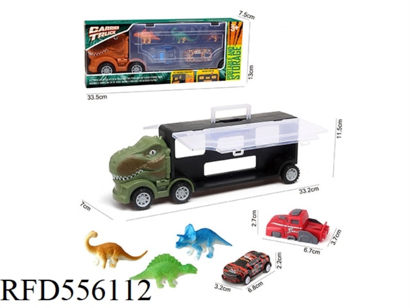 TYRANNOSAURUS REX STORAGE CART + DINOSAUR 3 +1 EJECTION +1 IRON CART