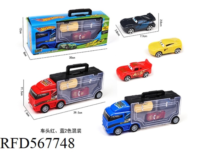 CONTAINER TAXI TRAILER WITH 3 TAXI MOTOR VEHICLE (C)