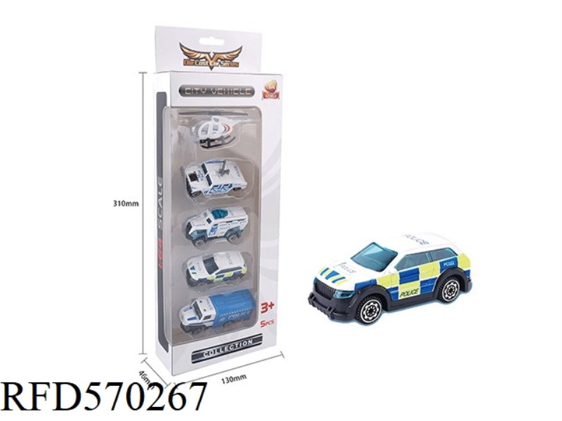 POLICE ALLOY CAR SERIES 1:64 TAXI