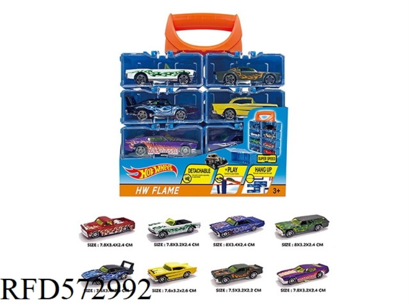 1:64 HOT WHEELS ALLOY CAR DIY HAND-HELD BOX 8 PIECES