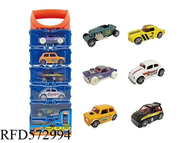 1:64 HOT WHEELS ALLOY CAR DIY HANDLE BOX 6 PIECES