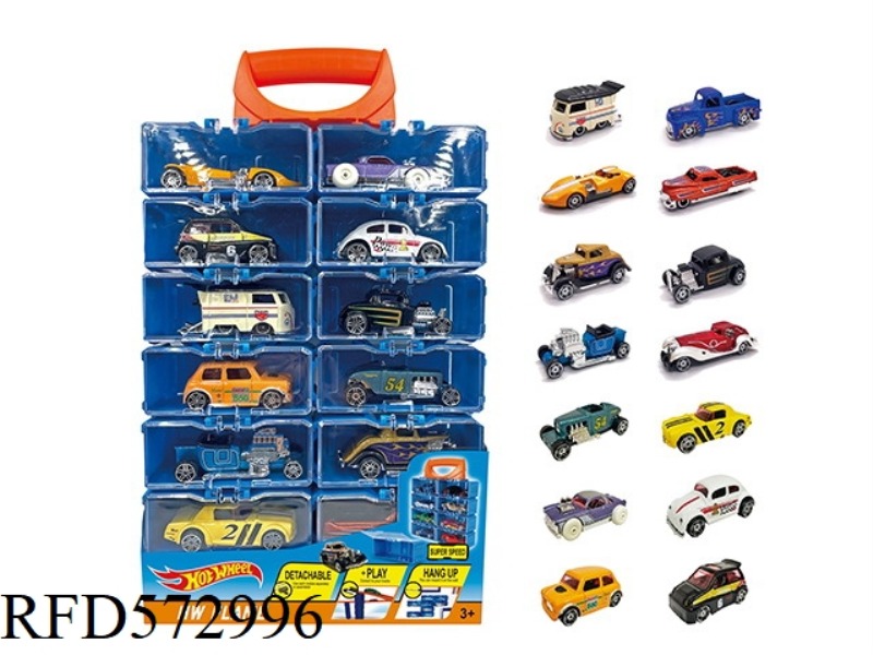1:64 HOT WHEELS ALLOY CAR DIY HAND-HELD BOX 14 PIECES