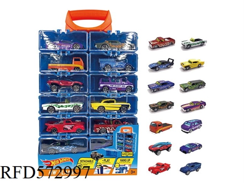 1:64 HOT WHEELS ALLOY CAR DIY HAND-HELD BOX 14 PIECES