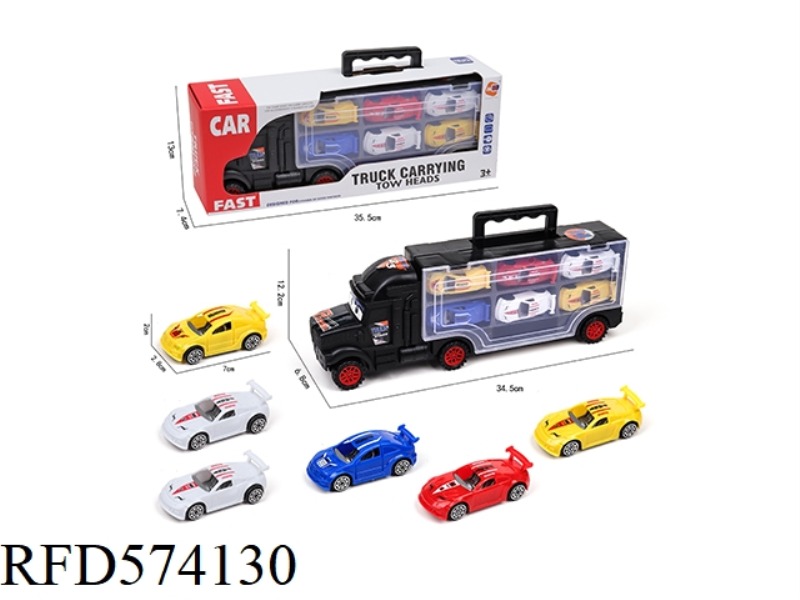 CONTAINER SLIDING TRACTORS WITH 6 SLIDING AB SPORTS CARS