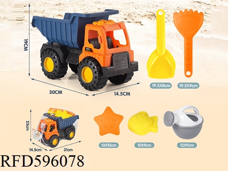 BEACH DUMP TRUCK 6PCS (TAXI)