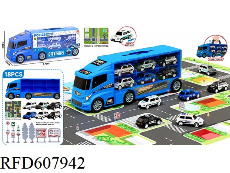 EXTRA LARGE COLLECTION ONLY BOOMERANG METAL POLICE CAR