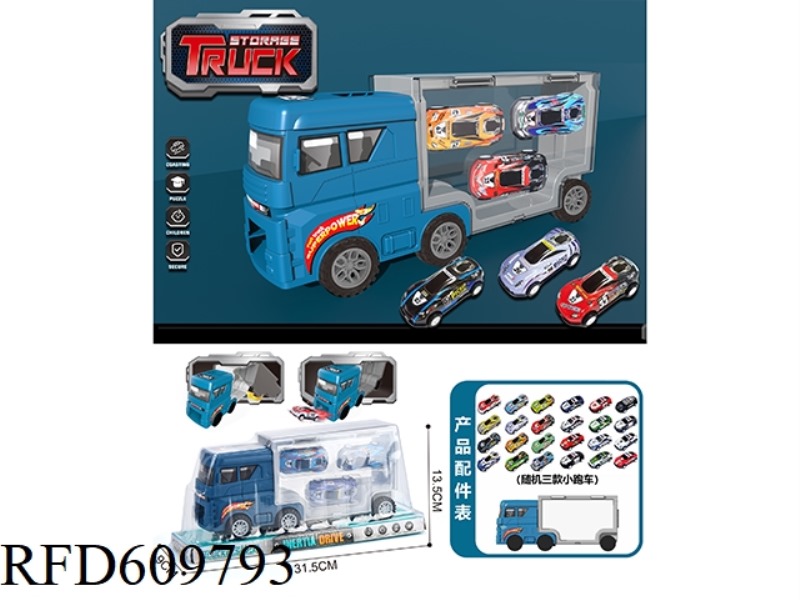 FLAT HEAD BLUE. CONTAINER STORAGE CAR