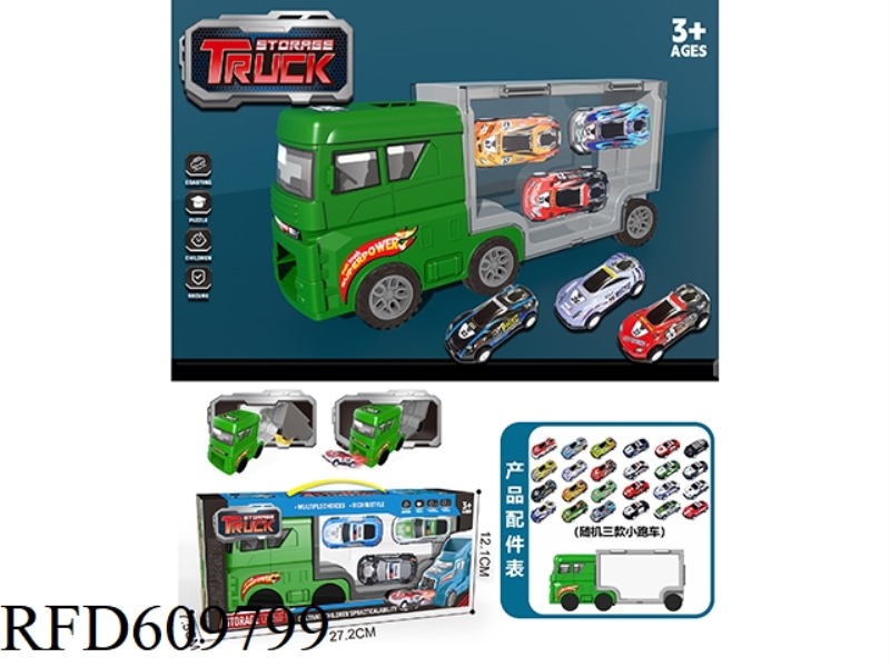 FLAT HEAD GREEN. CONTAINER STORAGE VEHICLE