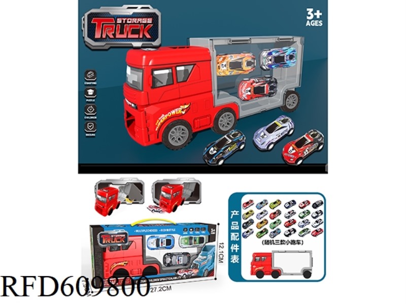 FLAT HEAD RED. CONTAINER STORAGE CAR