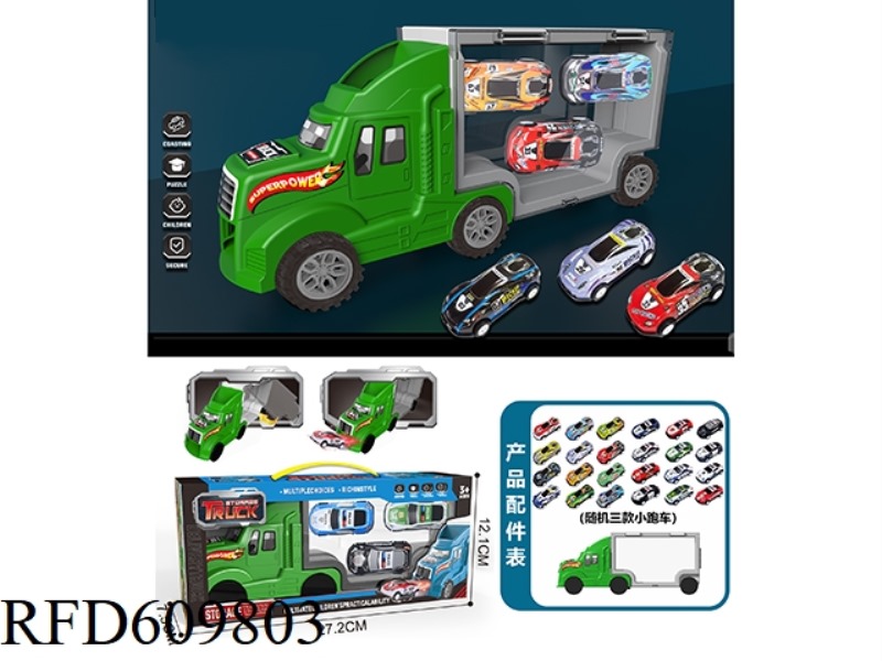 CARD HEAD GREEN. CARRY-ON CONTAINER STORAGE VEHICLE