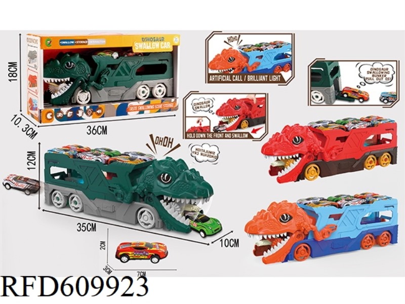 DINOSAUR DEVOURING CAR