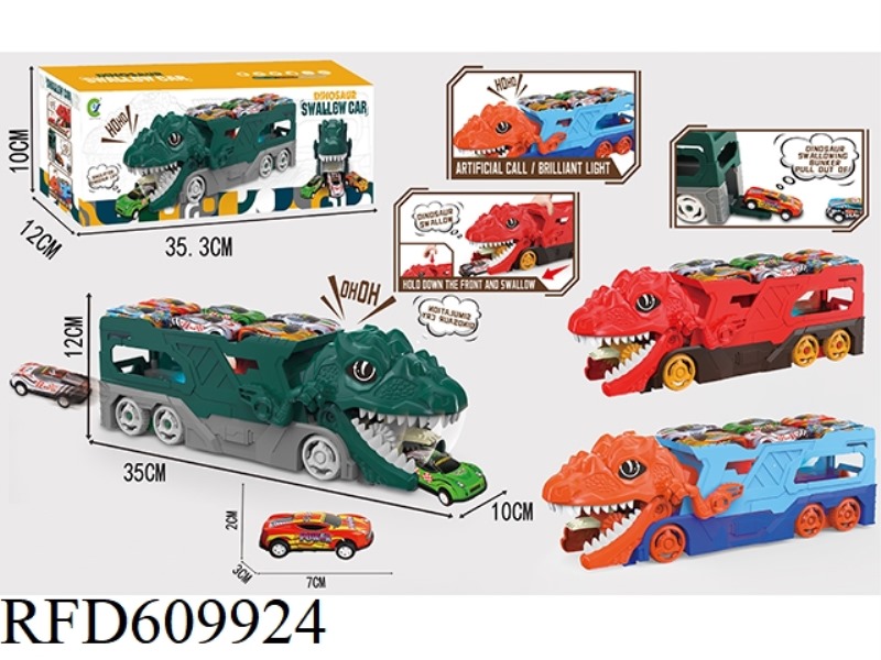 DINOSAUR DEVOURING CAR