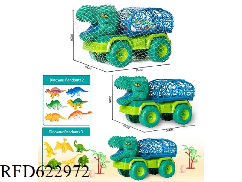 SLIDING ROUND CAGE SIMULATION T-REX CAR 9-PIECE SET