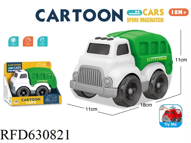 LIGHT AND SOUND - SLIDING CARTOON ECO-CAR