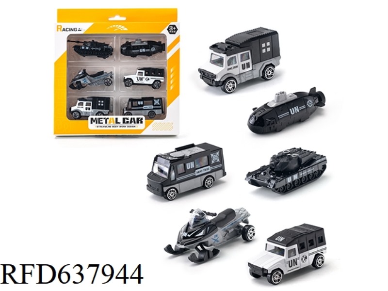 SLIDING ALLOY CAR (6 PIECES)