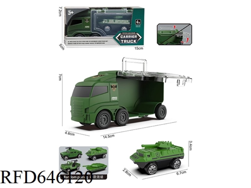 SMALL MILITARY STORAGE VEHICLE+1 MILITARY AB VEHICLE.