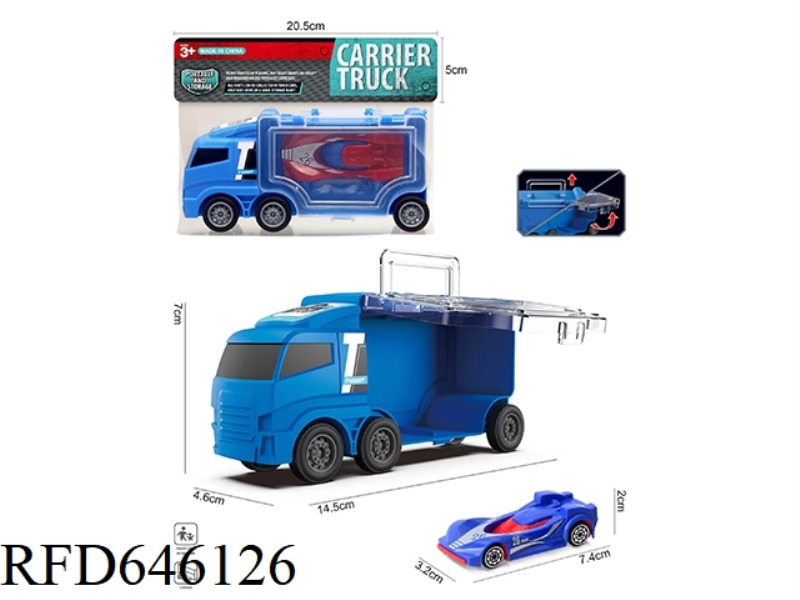 BLUE SQUARE HEAD SMALL STORAGE CAR +AB CAR 1