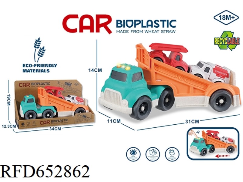 CARTOON TRACK GLIDING TRANSPORT VEHICLE (LIGHT AND SOUND)