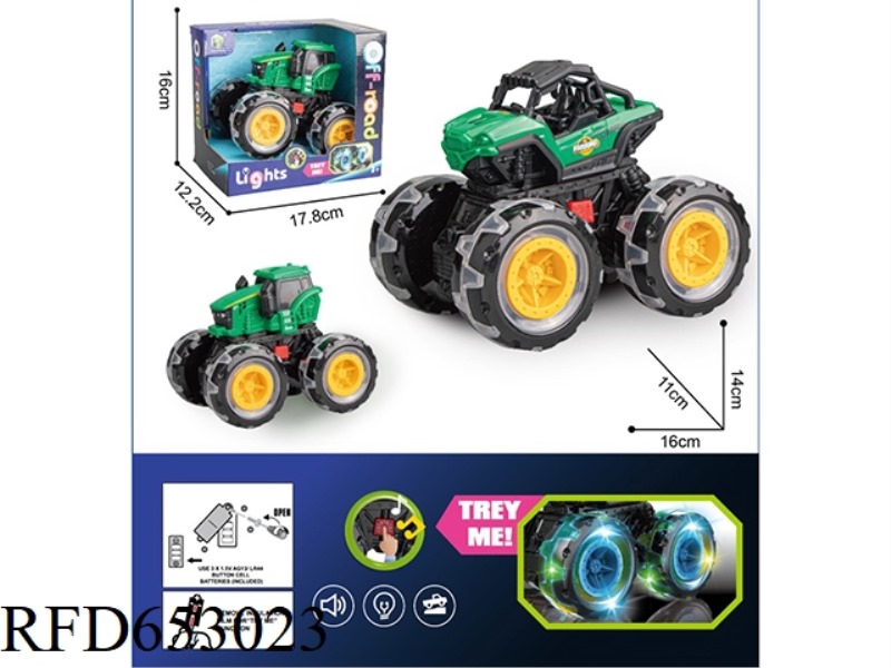 SLIDING FARMER'S CAR OFF-ROAD VEHICLE SERIES) 7 COLORED LIGHT WHEEL WITH MUSIC)
