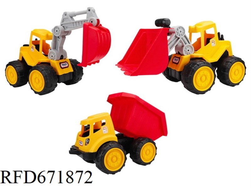 THREE TYPES OF TAXI ENGINEERING VEHICLES ARE MIXED