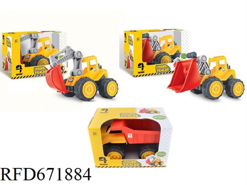 THREE TYPES OF TAXI ENGINEERING VEHICLES ARE MIXED