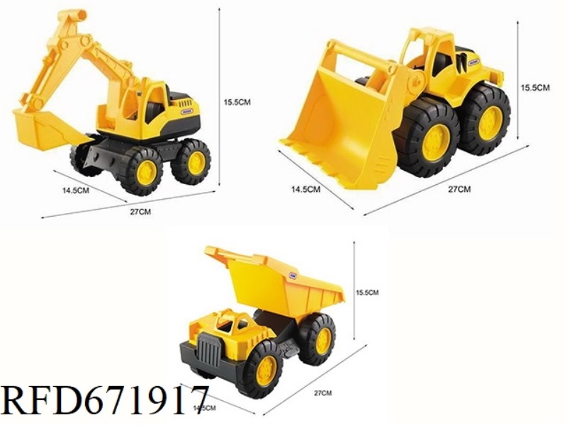 THREE TYPES OF ENGINEERING VEHICLES ARE MIXED